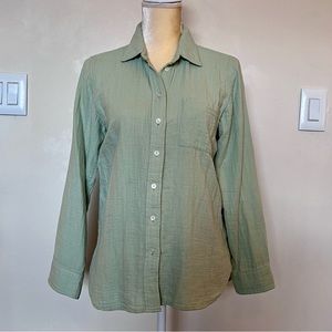 J crew factory* soft gauze button down shirt Size:PS